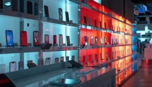 A phone shop of new flagships