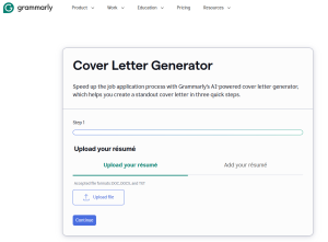 Grammarly Cover Letter Generator AI