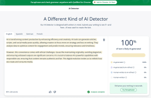 QuillBot AI detector